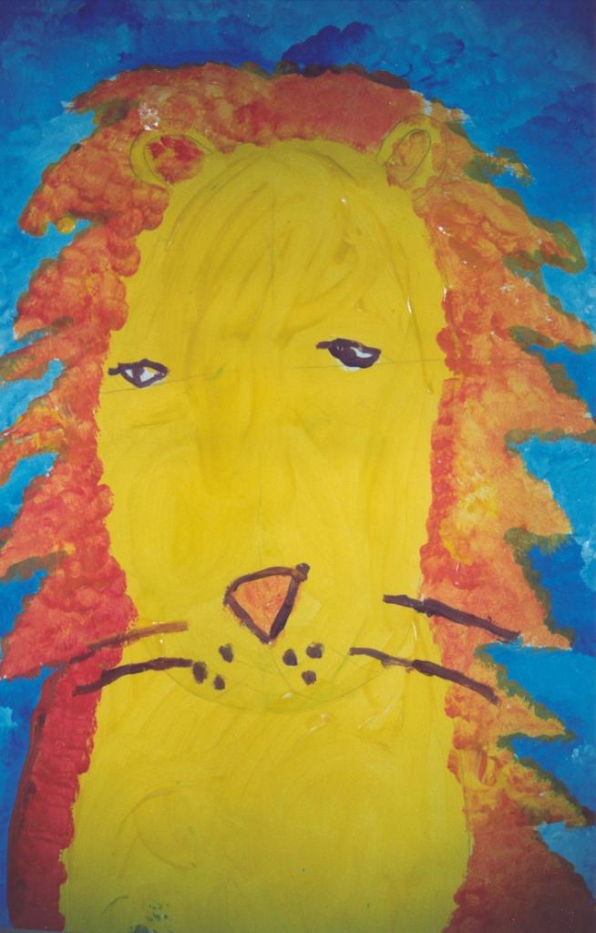 lion à la gouache