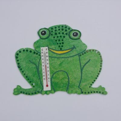 grenouille thermomètre en bois